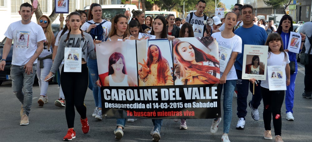 Manifestación para reclamar la búsqueda de Caroline