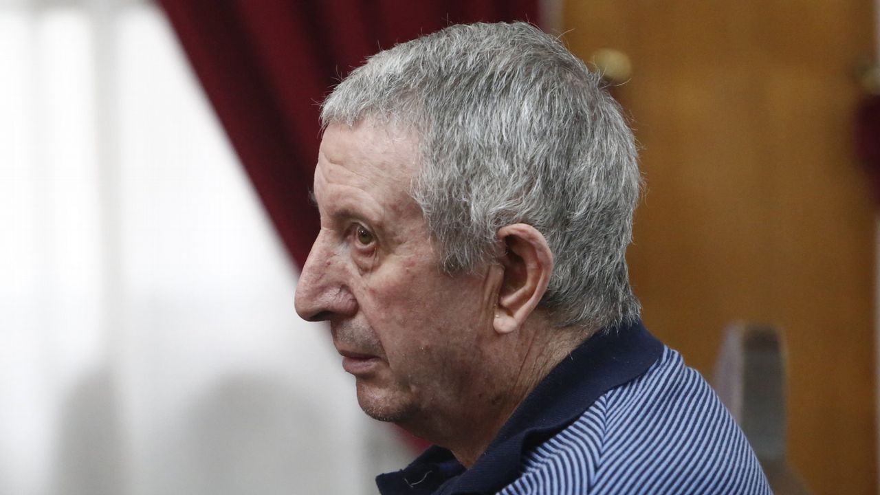 Aniceto Rodríguez durante el juicio por el crimen de Pazos